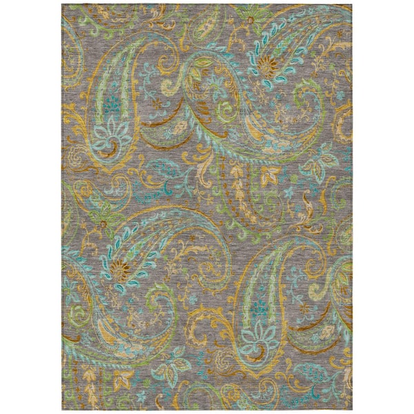 Addison Rugs Chantille ACN533 Taupe 3 ft. x 5 ft. Machine Washable Indoor/Outdoor Geometric Area Rug