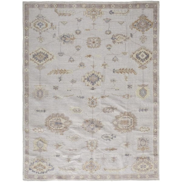 2 ft. x 3 ft. Orange, Ivory Floral Area Rug