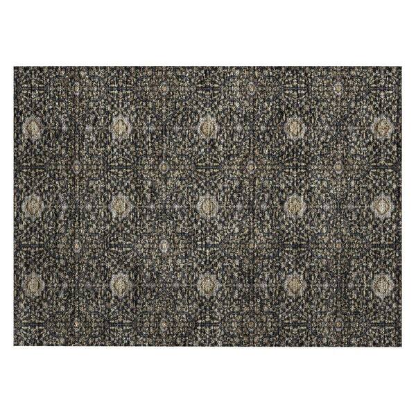 Chantille Machine Washable Indoor/Outdoor Abstract ACN2409 Black 2 ft. x 3 ft. Accent Rug