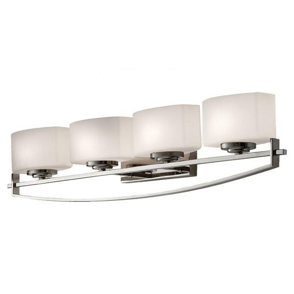 Generation Lighting Bleeker Street 4-Light Polished Nickel Vanity Light