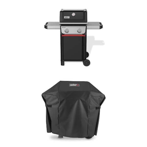Spirit E-210 2-Burner Liquid Propane Gas Grill with Snap-Jet Ignition and Premium Grill Cover Combo