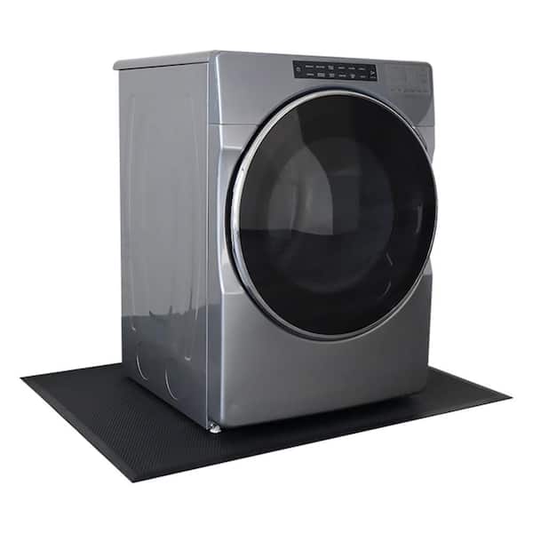 Rubber-Cal 36 in. x 48 in. Black Rubber Washer and Dryer Mat
