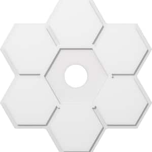 1 in. P X 11-3/4 in. C X 34 in. OD X 5 in. ID Daisy Architectural Grade PVC Contemporary Ceiling Medallion