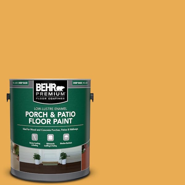BEHR PREMIUM 1 gal. #BIC-43 Optimist Gold Low-Lustre Enamel Interior/Exterior Porch and Patio Floor Paint