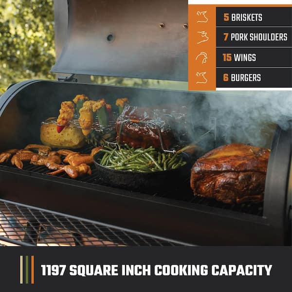 OKLAHOMA JOE'S Highland Offset Reverse Flow Charcoal Smoker and