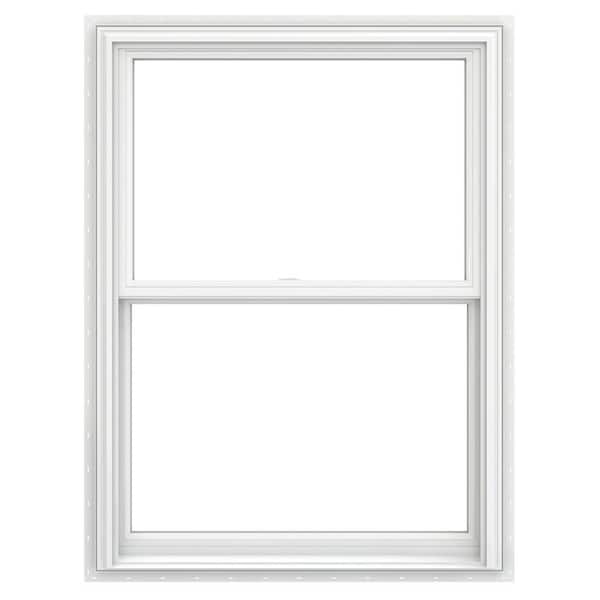 V-2500 Series 35.5 in. x 60 in. Double Pane Double Hung Vinyl Low-E White Nail Fin Frame New Construction Window