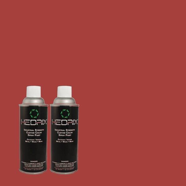 Hedrix 11 oz. Match of 140D-7 Classic Cherry Low Lustre Custom Spray Paint (2-Pack)