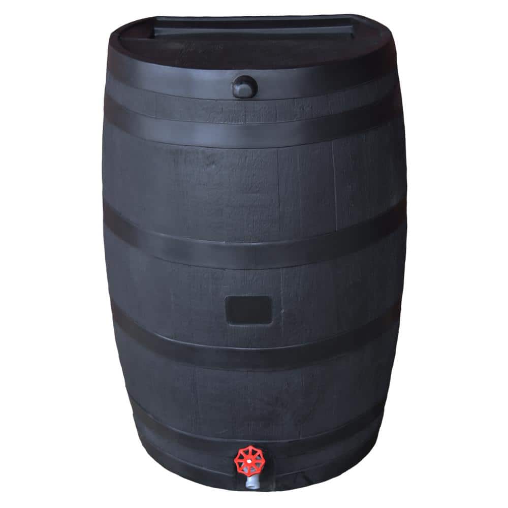 UPC 627606000182 product image for 50 Gal. Rain Barrel Black Colour with Plastic Spigot | upcitemdb.com