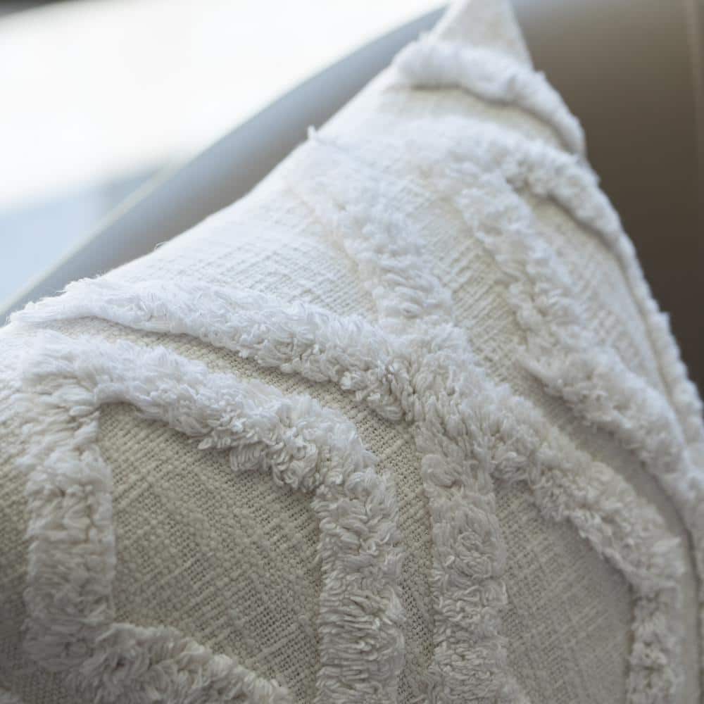 Handwoven Cotton Euro Throw Pillow with Tassel Corners