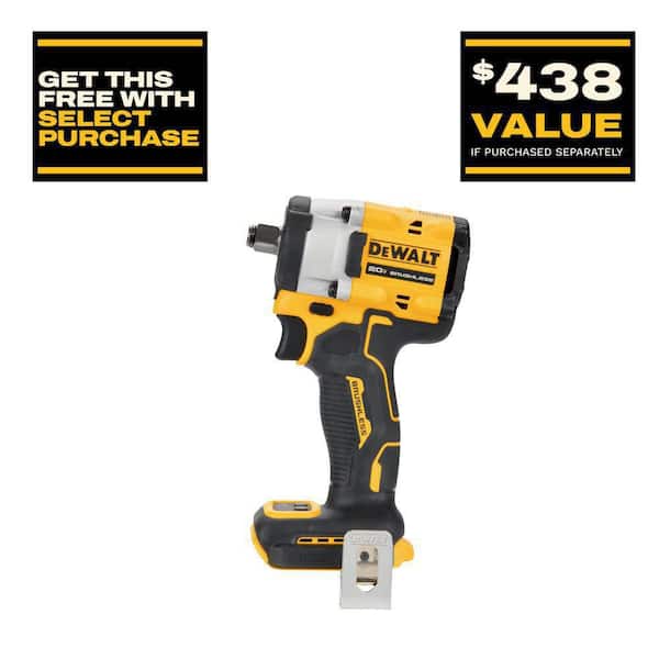 DEWALT ATOMIC 20V MAX Cordless Brushless 1/2 in. Variable Speed Impact Wrench (Tool Only)