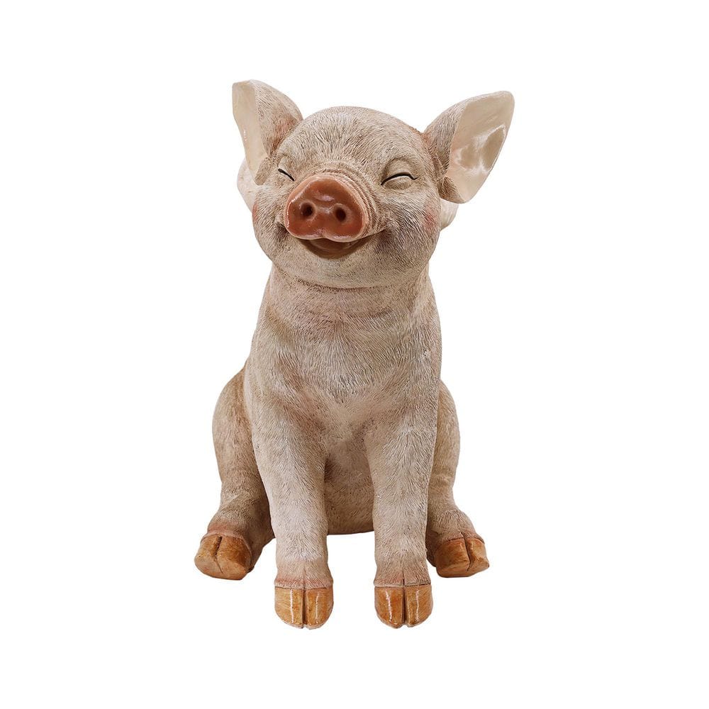 HI-LINE GIFT LTD 16.65 in. H Smiling Pig W/Wings Sitting 75617-C