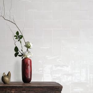 New Country White 2.95 in. x 5.9 in. Polished Ceramic Wall Tile (5.38 sq. ft./Case)