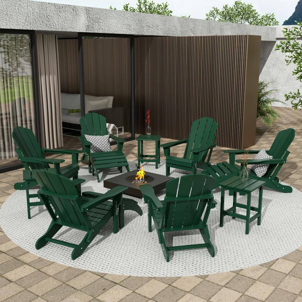 WESTIN OUTDOOR Addison Dark Green 12Piece HDPE Plastic Folding