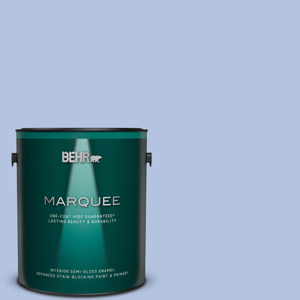 BEHR MARQUEE 1 gal. #600C-3 Periwinkle Bud Semi-Gloss Enamel Interior ...