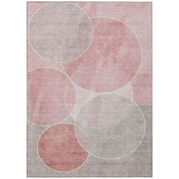 Chantille Machine Washable Indoor/Outdoor Abstract ACN2746 Pink 10 ft. x 14 ft. Area Rug