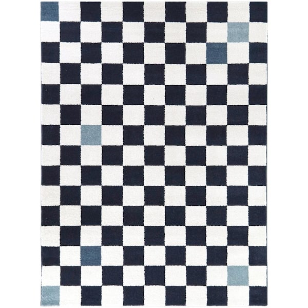 BALTA Conovici Navy Blue 8 ft. x 10 ft. Geometric Area Rug