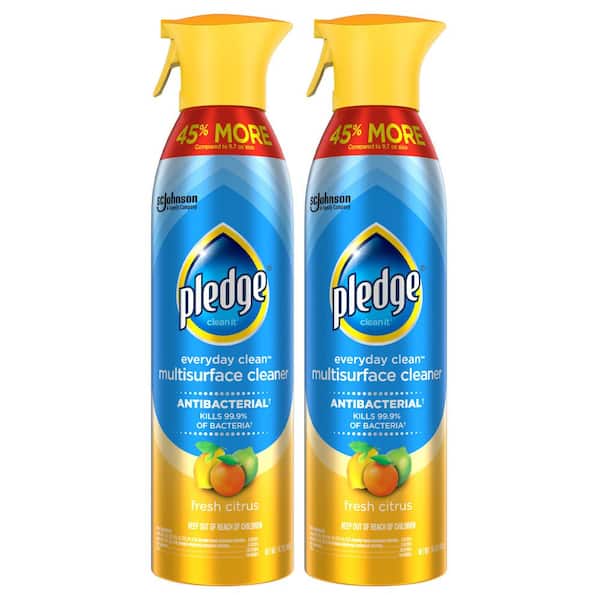 Pledge 14.2 oz. Fresh Citrus Antibacterial All-Purpose Cleaner Spray (2-Pack)