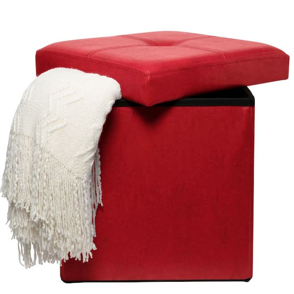 RED Small Under Desk Plain Footstool / 9-10 Cm Small Footstool / 4