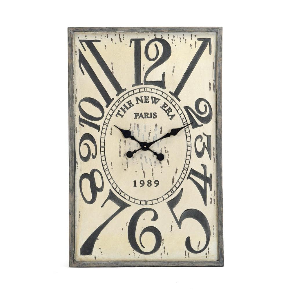 Vintage Style Wall Clock The New Era Paris Clock Distressed Home Wall Clock NEW 