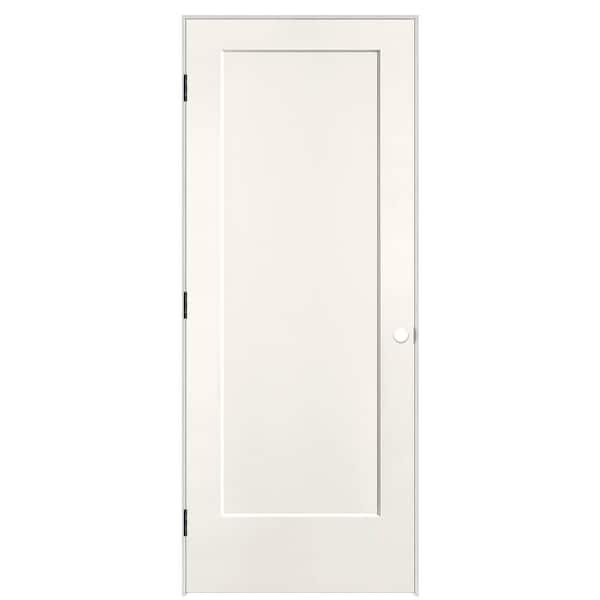 Masonite 32 in. x 80 in. 1-Panel Lincoln Park Right-Hand Solid Core Ivory Keys Molded Composite Single Prehung Interior Door