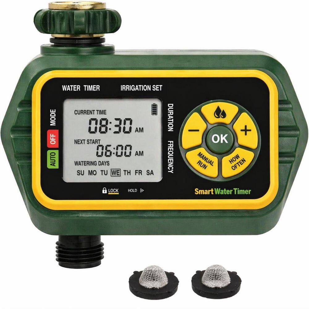 Smart Programmable Digital Water Timer with LCD Display for Garden ...