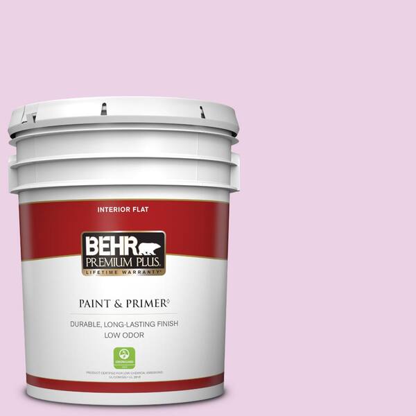 BEHR PREMIUM PLUS 5 gal. #670A-2 Champagne Elegance Flat Low Odor Interior Paint & Primer