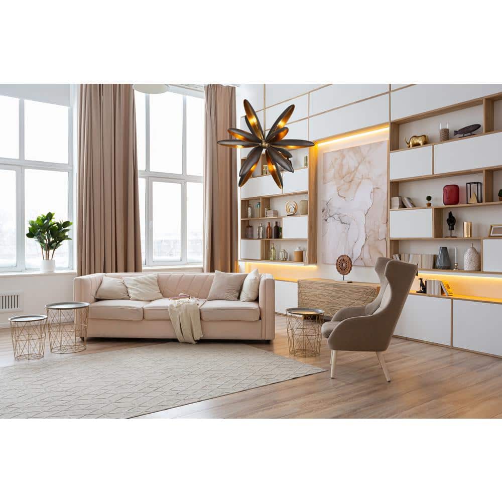 Centura Burnished Gold 14-Light Sputnik Chandelier