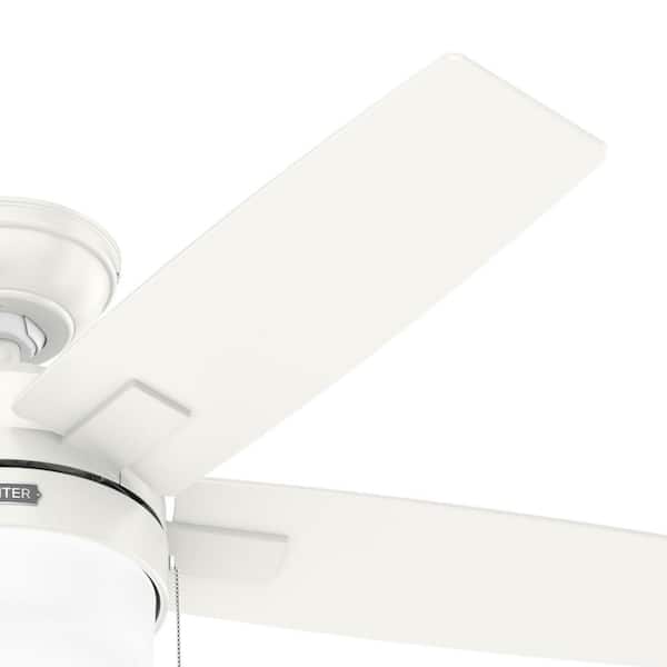 Hunter Anisten 44 in. Fresh White Ceiling Fan with LED Light Kit
