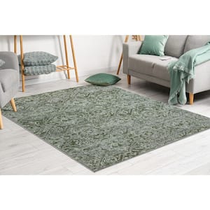 Green 5 ft. x 8 ft. Livigno 1244 Transitional Abstract Area Rug