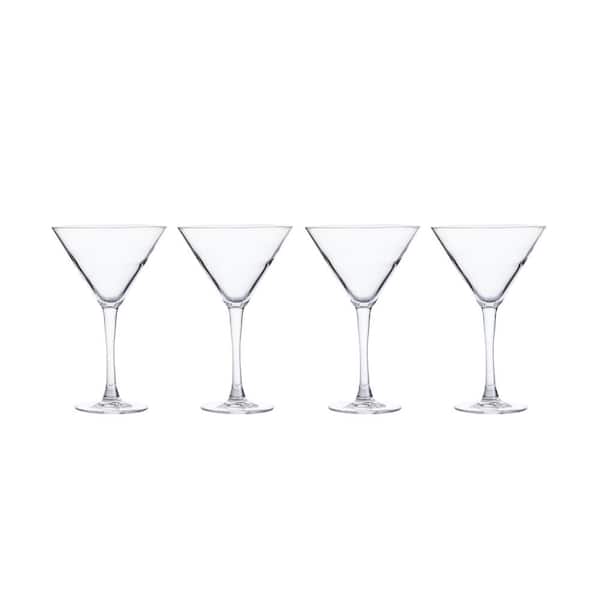 MCM Set of 4 Colored Martini Glasses. Small Gradient W/ Polkadots Fun  Vintage Barware Blown Glassware. Wedding Gift Housewarming Bar Decor 