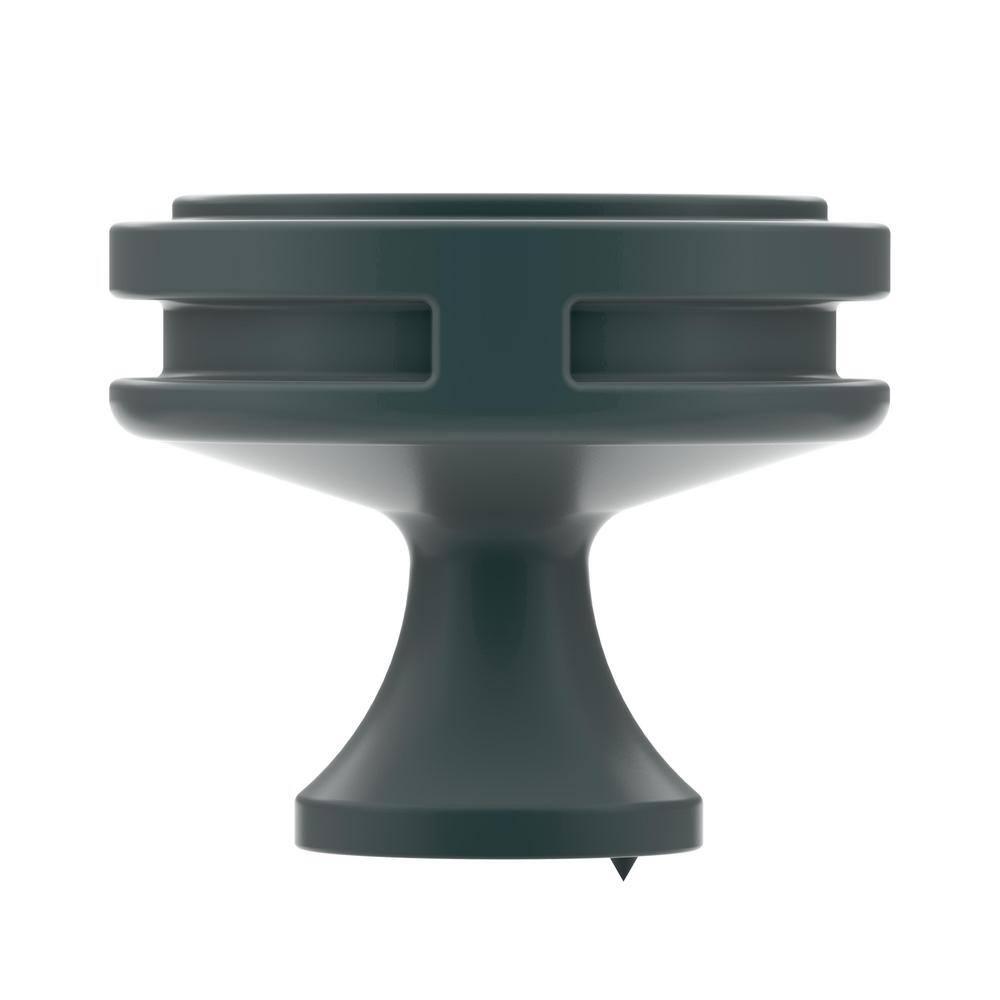 Matte Black Round Modern Cabinet Knob with Mounting Hardware