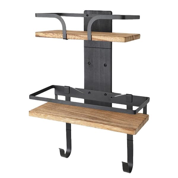 19.76 in. Ironing Board Hanger Wall Mount for Bathroom, Kitchen or Bedroom, Carbonized Black (1-Pack)