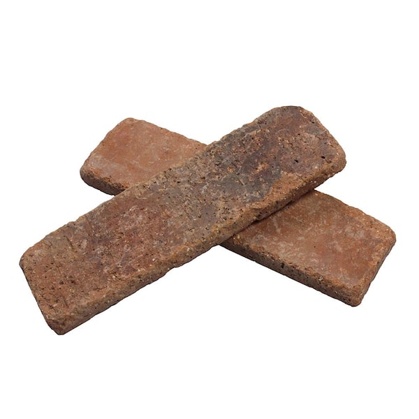 Old Mill Brick Dixie Clay Thin Brick Singles - Flats (Box of 50) - 7.625 in. x 2.25 in. (7.3 sq. ft.)