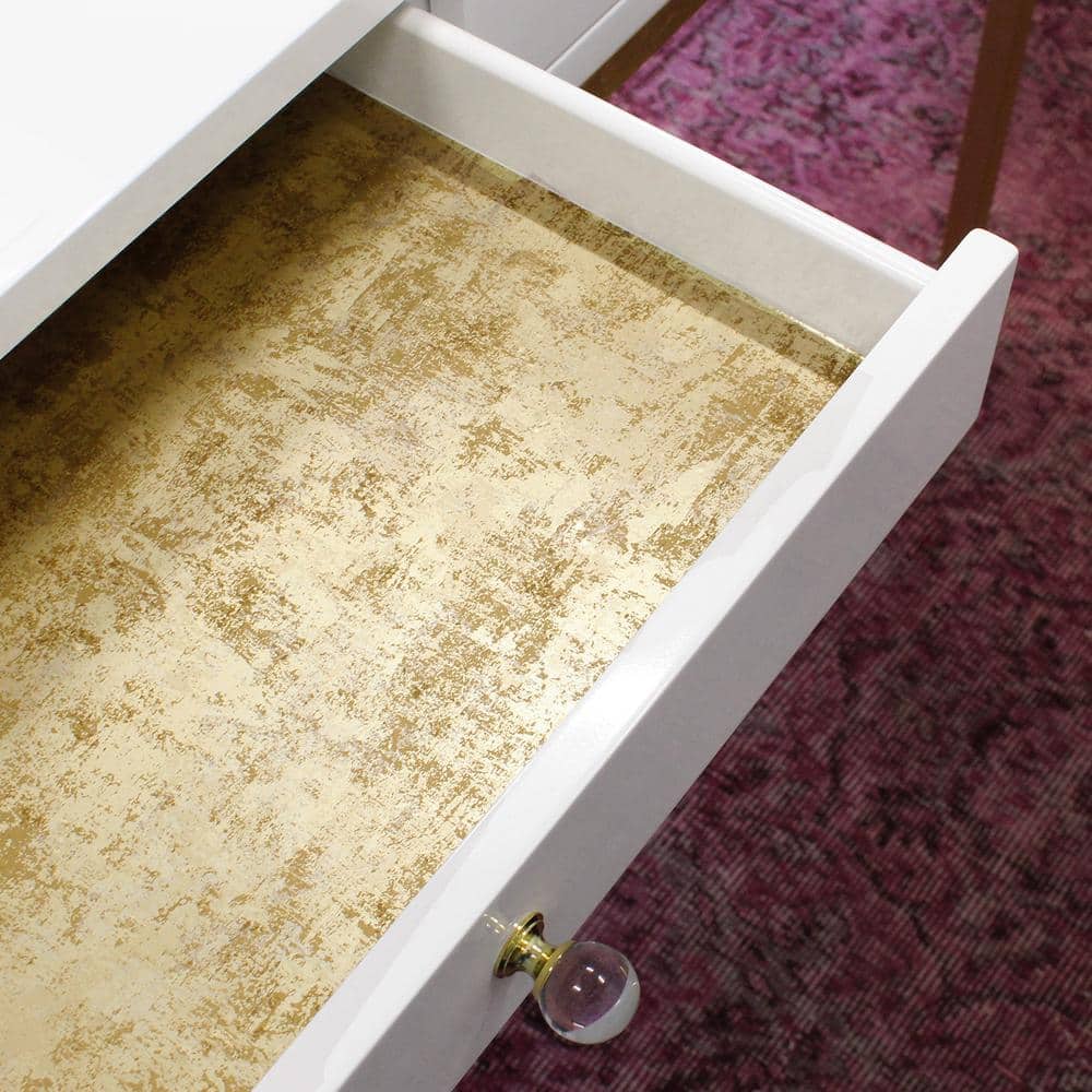 Gold Distressed Leaf Peel and Stick Wallpaper Roll
