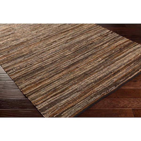 Jeremias Dark Brown 8 ft. x 10 ft. Rustic Area Rug