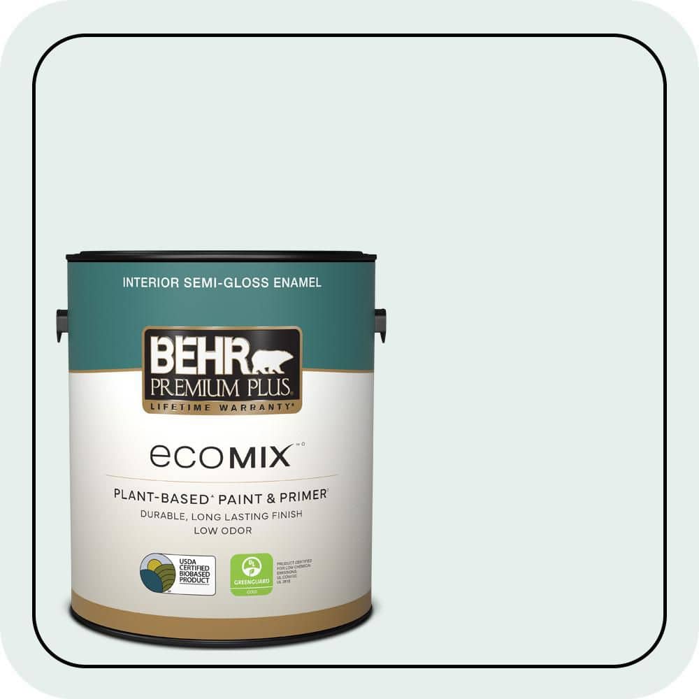 1 gal. #730E-1 Polar White Semi-Gloss Enamel EcoMix Plant-Based Interior Paint & Primer price history on PriceWatchPro
