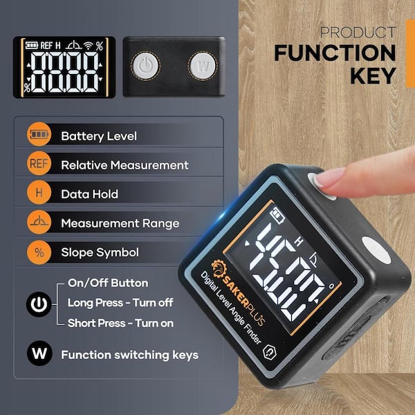 SakerPlus Digital Angle Finder Magnetic, Digital Level Gifts SakerPlus Digital Angle Finder Magnetic, Digital Level Gifts