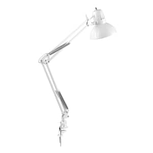 Architect 31.5 in. Glossy White Clamp-On Desk Lamp
