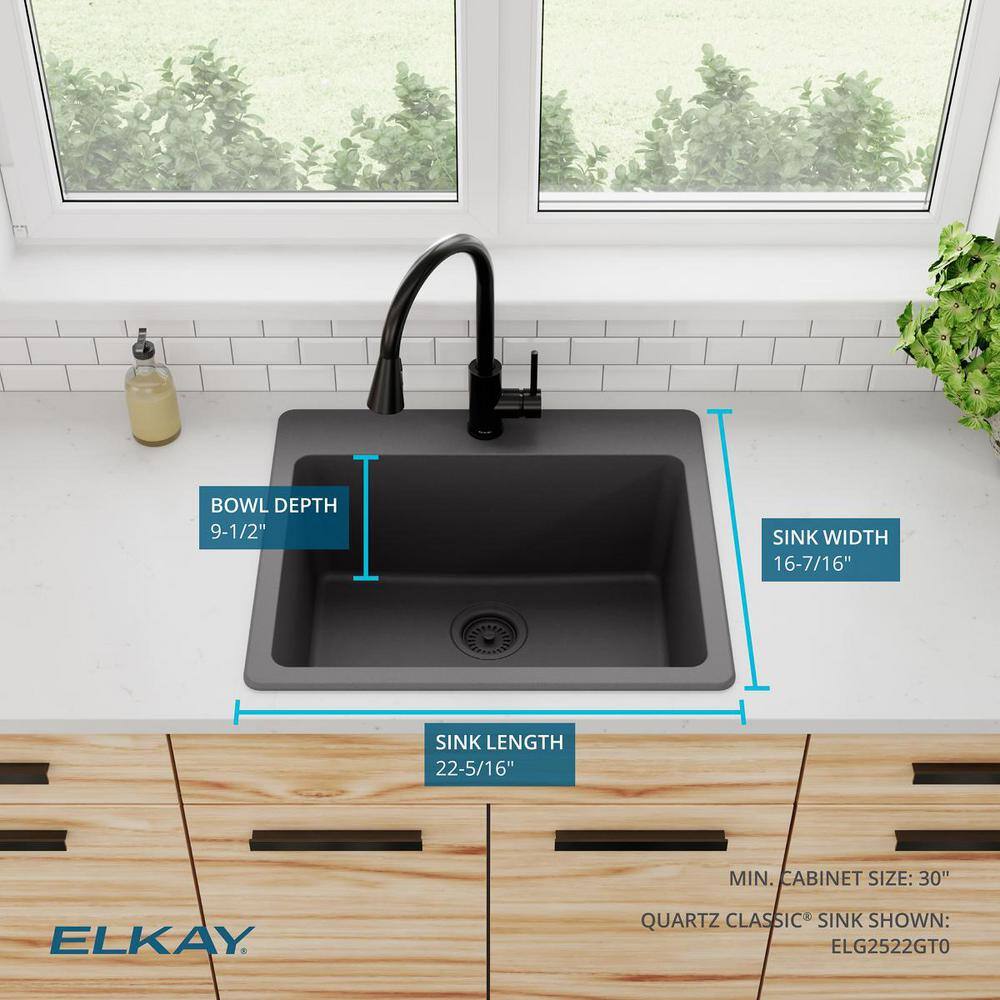 Graphite Stone Single Bowl Drop-in Kitchen Sink