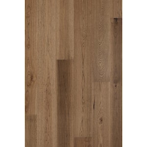 Take Home Sample - Hickory Crown - Wirebrushed 2mm Sliced Face - Engineered Hardwood Flooring - 5 in. x 7 in.