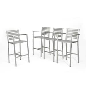 Cape Coral Stackable Aluminum Outdoor Bar Stool (4-Pack)