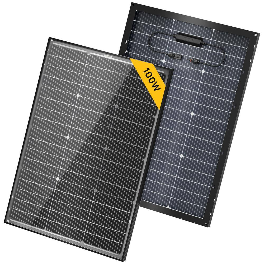 12-Volt N-Type 16BB 100-Watt Bifacial Monocrystalline Solar Panel for RV Ca