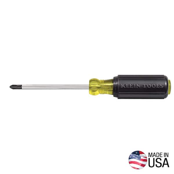 Klein Tools #2 Profilated Phillips Head Screwdriver with 4 in. Round Shank and Cushion Grip Handle