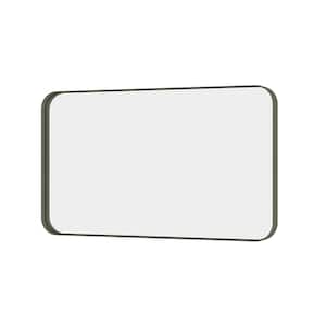 40 in. W x 24 in. H Large Rectangular Framed Wall Mounted Bathroom Vanity Mirror in Brushed Bronze