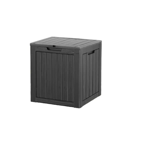Yardgrace 30 Gal. Black Outdoor Durable Storage Deck Box