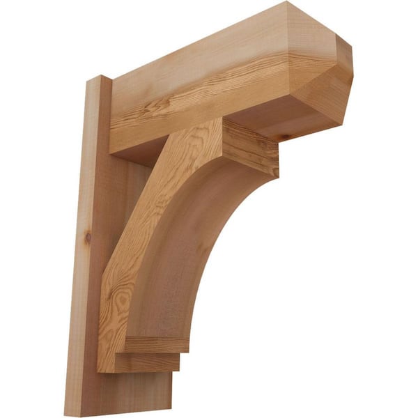 Ekena Millwork 8 in. x 22 in. x 18 in. Imperial Craftsman Smooth Western Red Cedar Outlooker