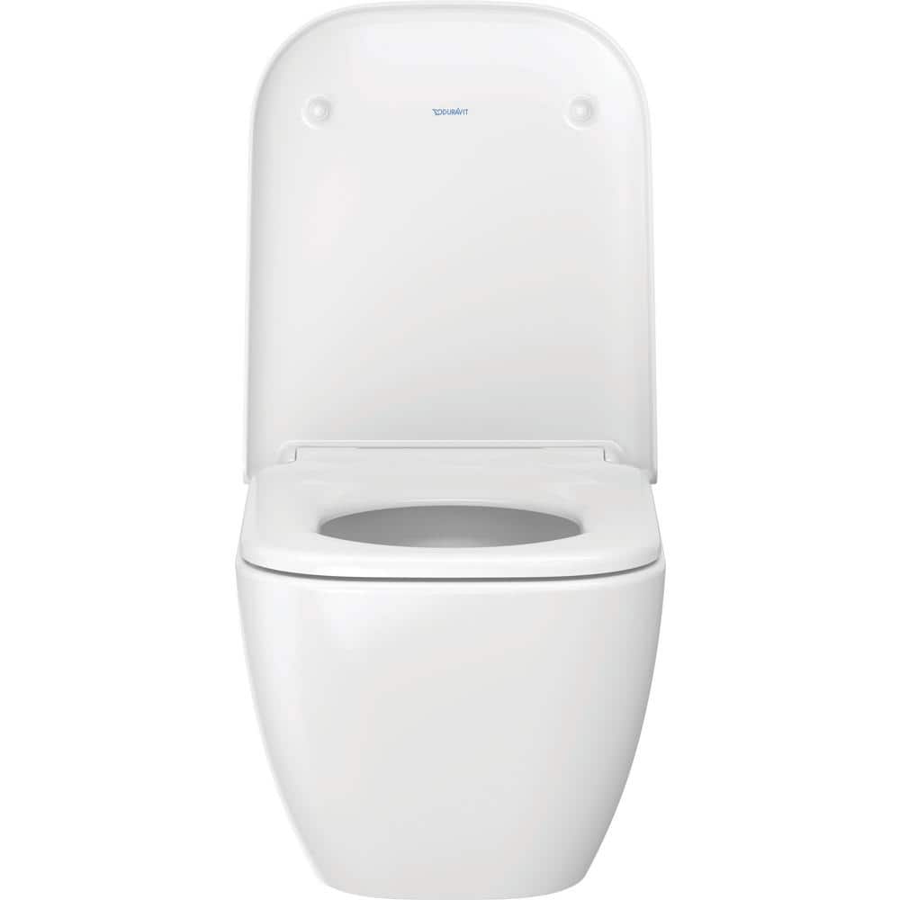 Happy D.2 White Wall Mounted Elongated Dual Flush Toilet