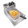 Winado 473238851421 Commercial Steel Stainless Electric Deep Fryer with  Adjustable Temperature for French Fries, Chicken Wings, Removable