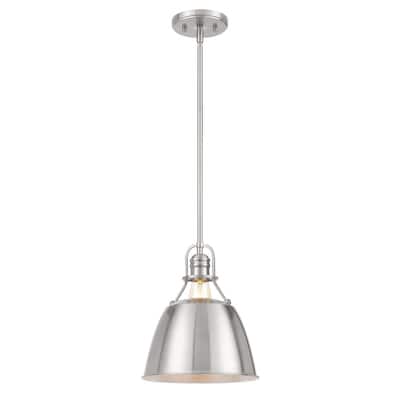 Helmut 10 in. x 10 in. x 12 in. 1-Light Brushed Nickel Finish Pendant