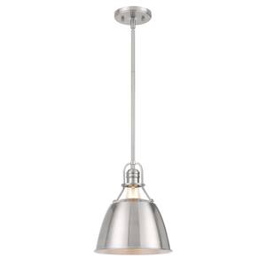 Helmut 10 in. x 10 in. x 12 in. 1-Light Brushed Nickel Finish Pendant